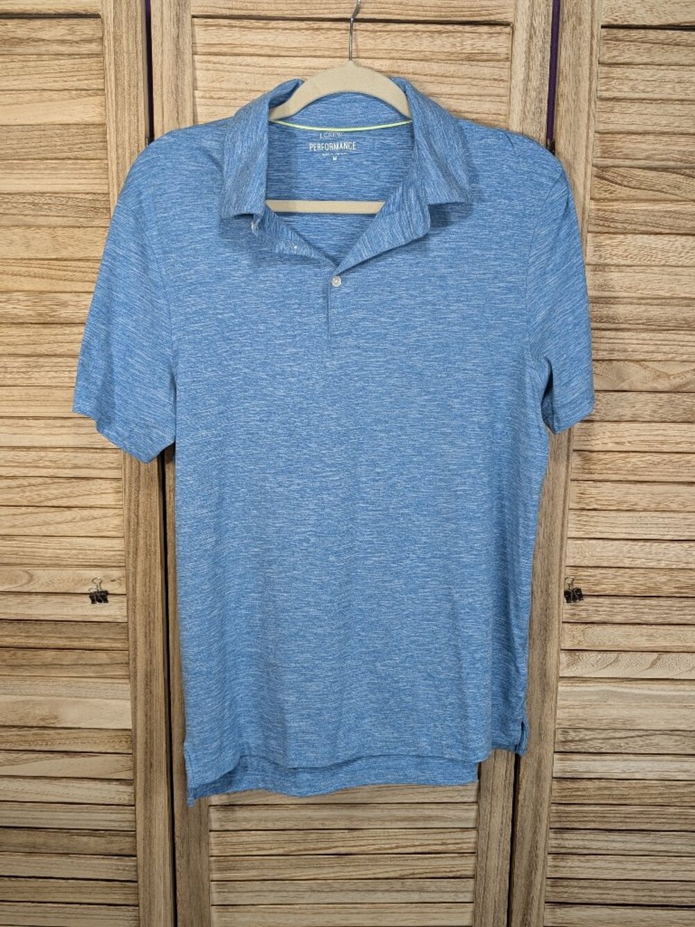 J. Crew Light Blue Performance Polo Shirt Size Medium